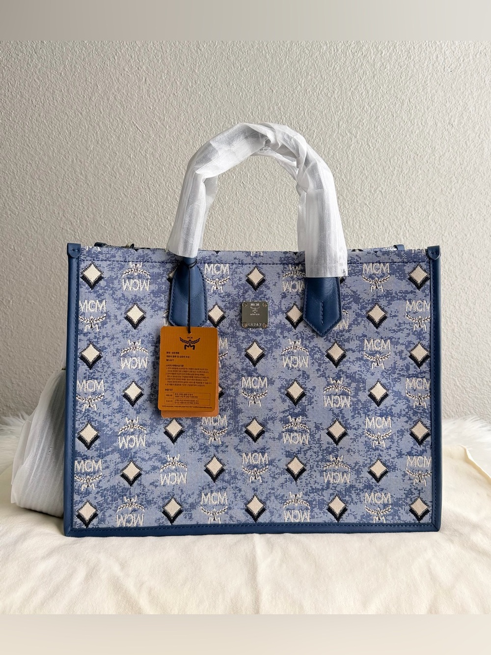 NEW✨MCM Denim / Canvas Aren Tote / Shoulder Bag